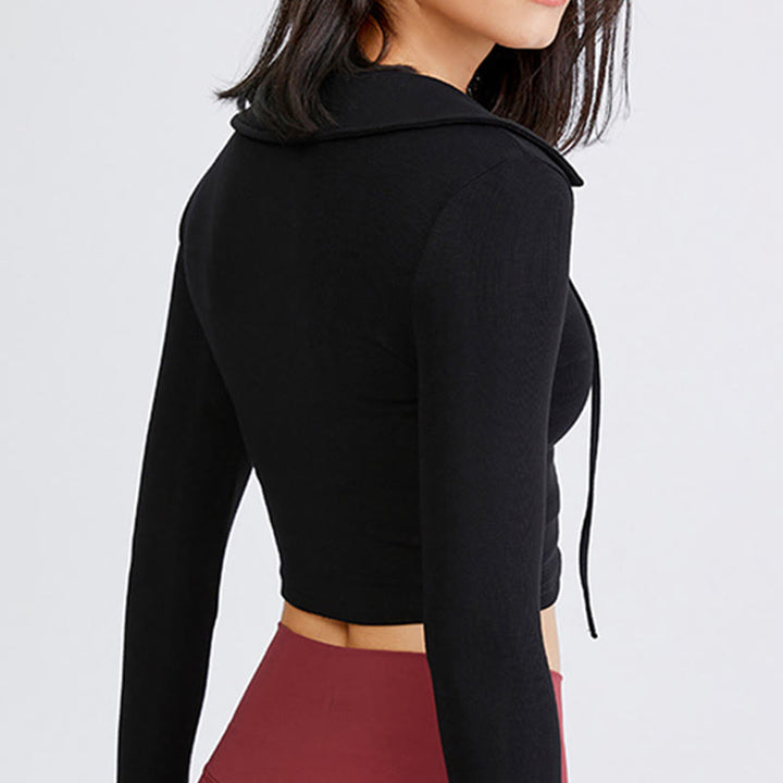 Olivenorma Veste de yoga légère à capuche pour femme, avec fermeture éclair et poches - image 8