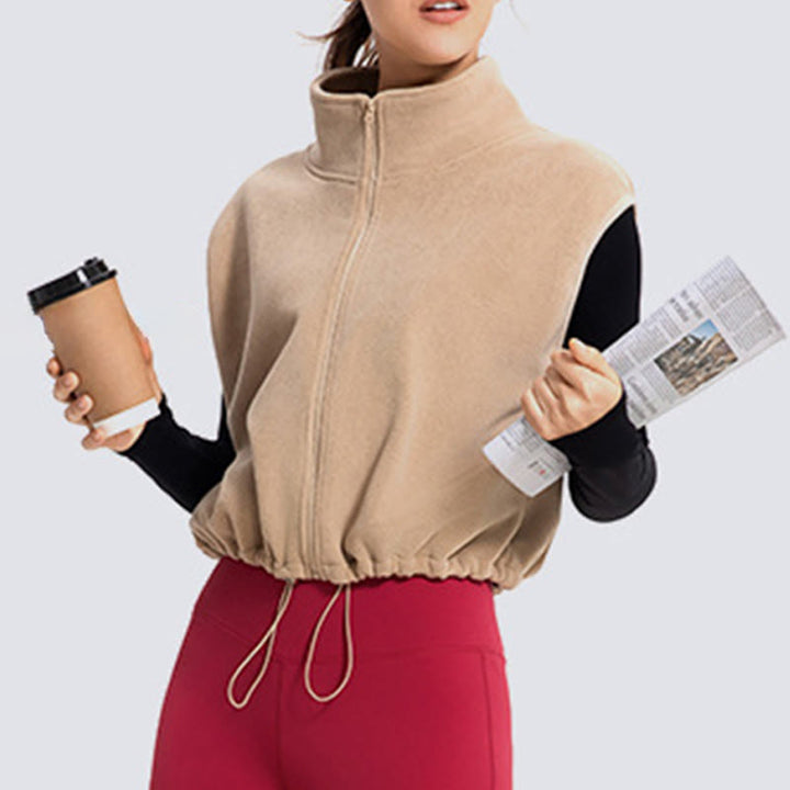 Olivenorma Veste de sport sans manches à fermeture éclair intégrale pour entraînement, yoga et sport - Pérou - L - image 6