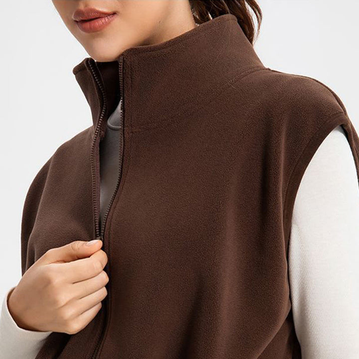 Olivenorma Veste de sport sans manches à fermeture éclair intégrale pour entraînement, yoga et sport - image 14
