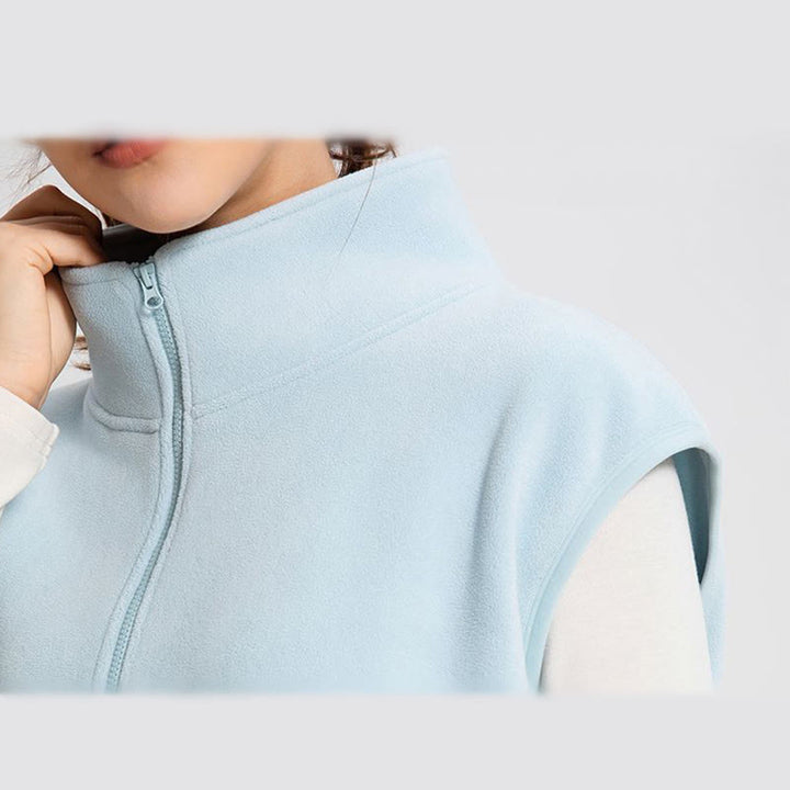 Olivenorma Veste de sport sans manches à fermeture éclair intégrale pour entraînement, yoga et sport - image 5