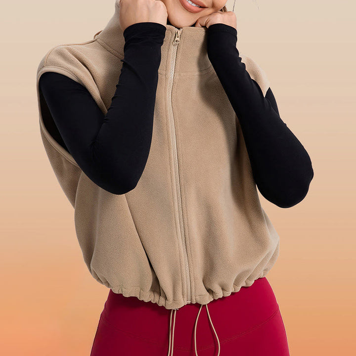 Olivenorma Veste de sport sans manches à fermeture éclair intégrale pour entraînement, yoga et sport - image 8