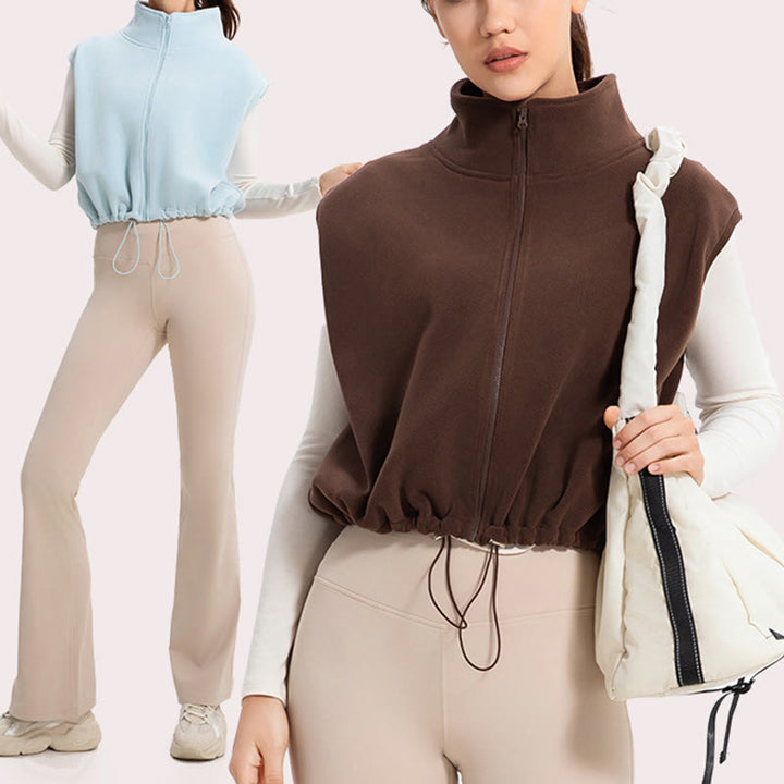 Olivenorma Veste de sport sans manches à fermeture éclair intégrale pour entraînement, yoga et sport - image 13