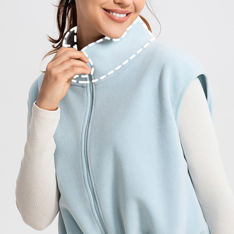 Olivenorma Veste de sport sans manches à fermeture éclair intégrale pour entraînement, yoga et sport - image 2