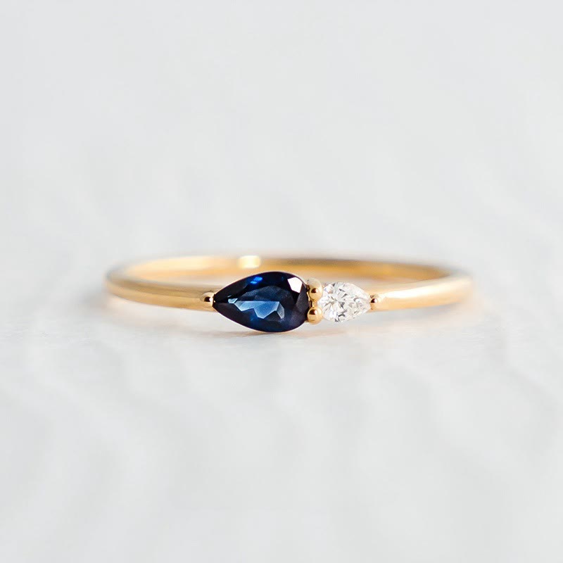 Bague en argent saphir sérénité Olivenorma « Blue Horizon » - Couleur or - États-Unis 9 - image 0