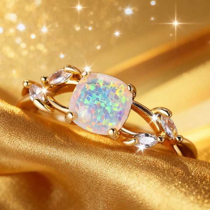 Bague vigne dorée en opale Helios Olivenorma - image 4