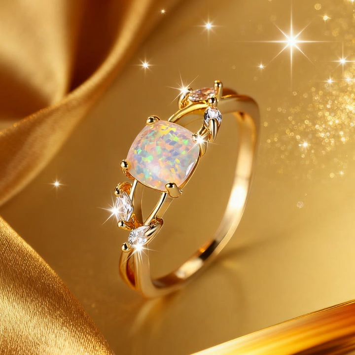 Bague vigne dorée en opale Helios Olivenorma - image 3