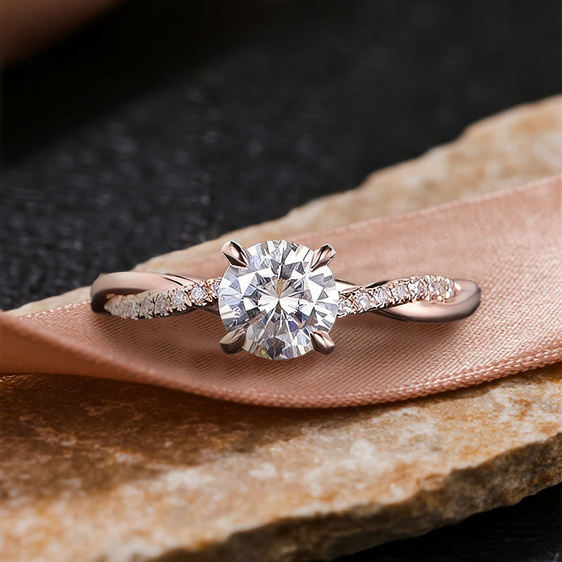 La première bague en moissanite légère d' Olivenorma Eos - Couleur or rose - États-Unis 11 - image 0