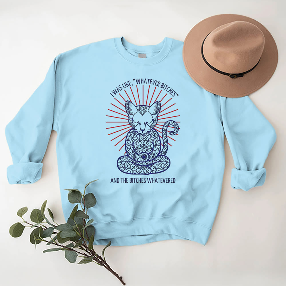 Sweat-shirt ras du cou à manches longues et inspiration méditation Olivenorma WHATEVER BIT*HES - image 16