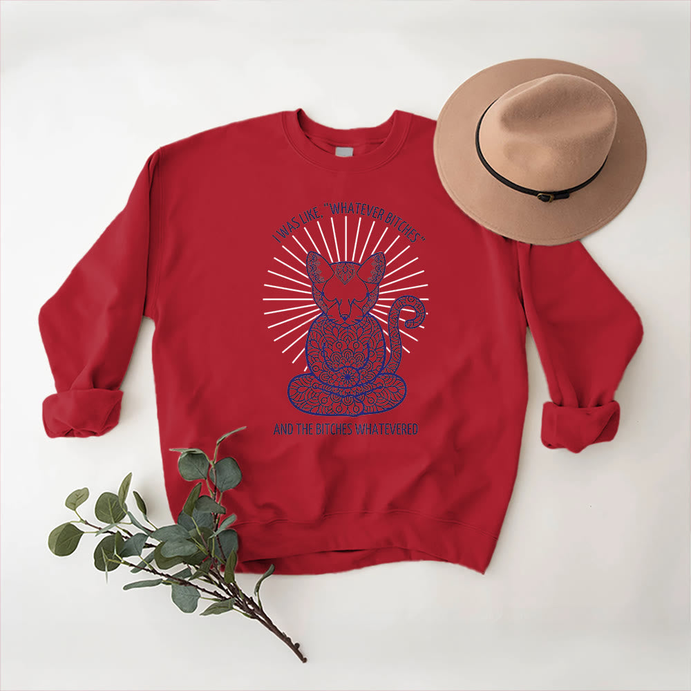 Sweat-shirt ras du cou à manches longues et inspiration méditation Olivenorma WHATEVER BIT*HES - image 12