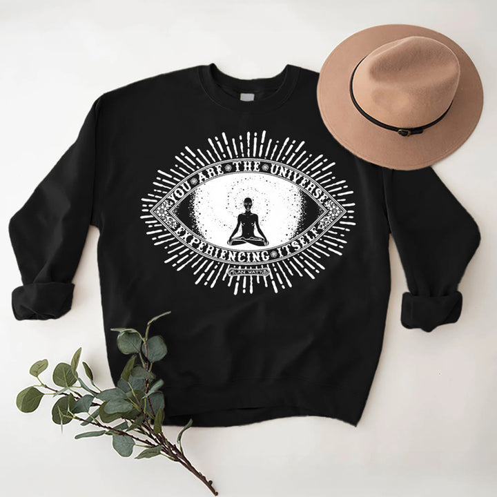 Olivenorma VOUS ÊTES L'UNIVERS... Sweat-shirt polaire inspirant avec devise - Noir - 2XL - image 5