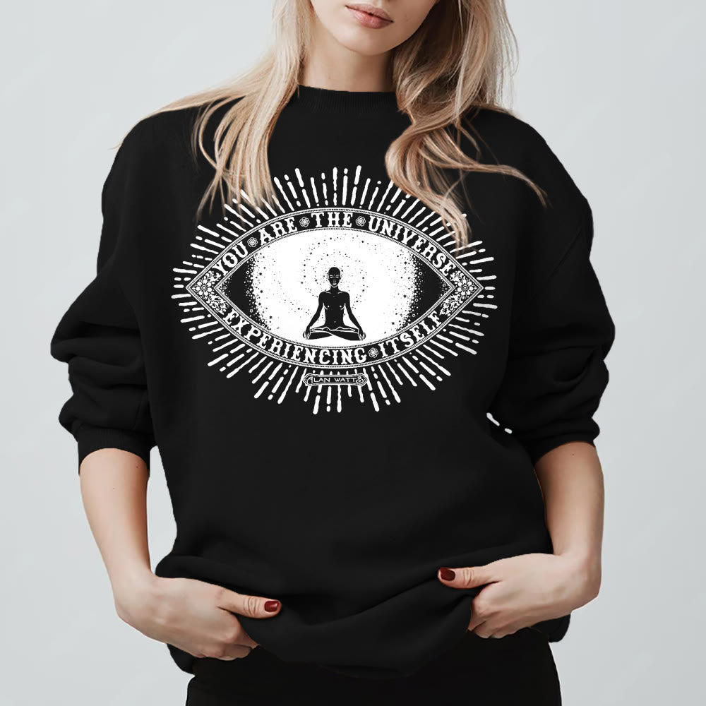 Olivenorma VOUS ÊTES L'UNIVERS... Sweat-shirt polaire inspirant avec devise - Noir - 2XL - image 5