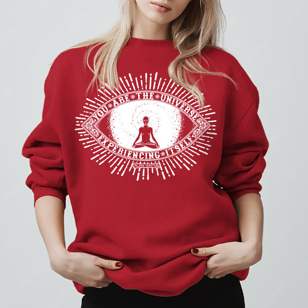 Olivenorma VOUS ÊTES L'UNIVERS... Sweat-shirt polaire inspirant avec devise - Rouge - 2XL - image 11
