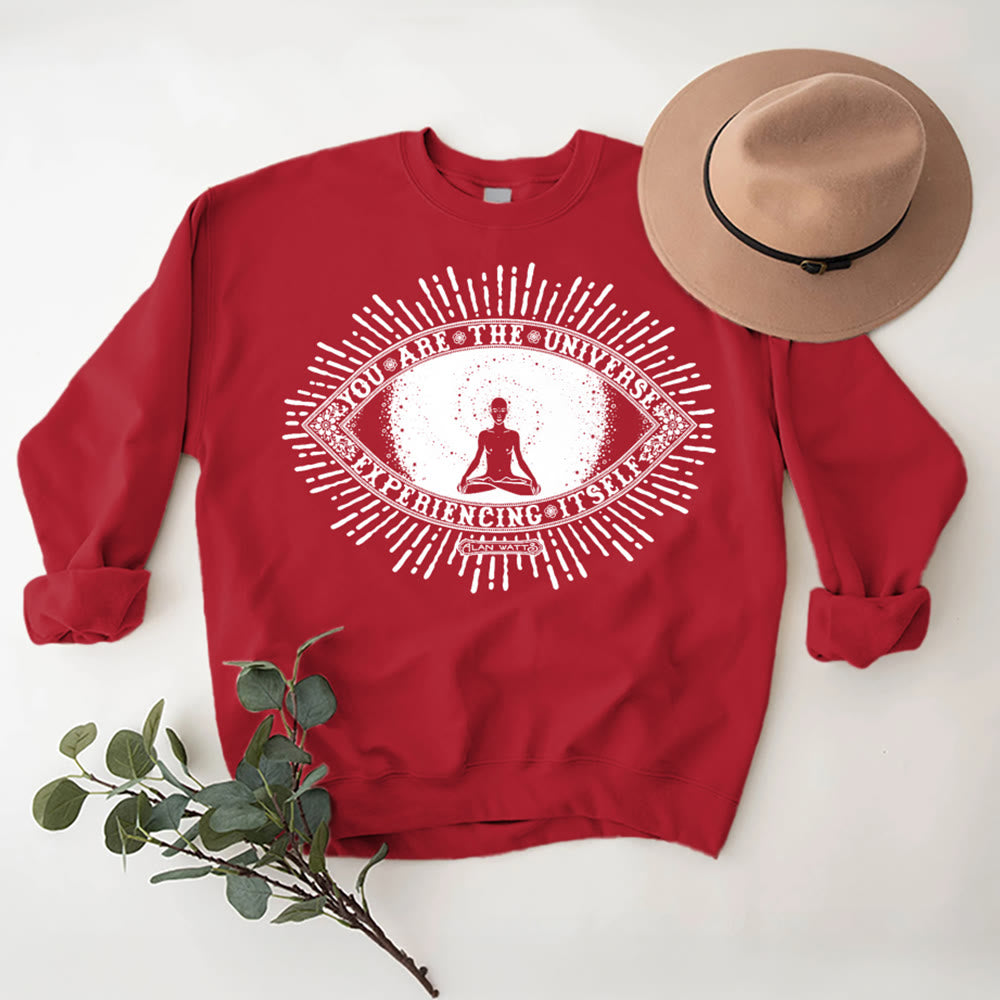 Olivenorma VOUS ÊTES L'UNIVERS... Sweat-shirt polaire inspirant avec devise - Rouge - 2XL - image 11