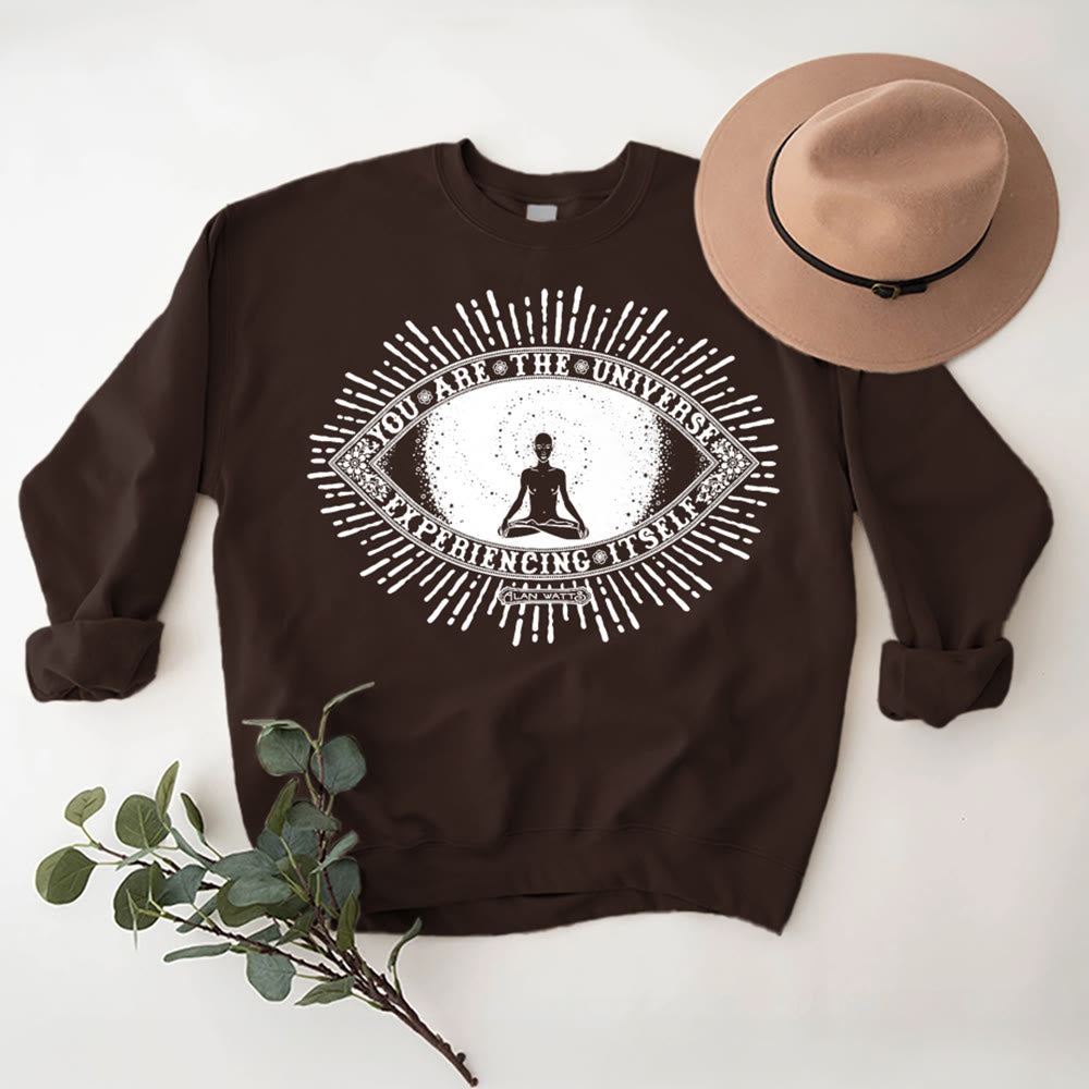 Olivenorma VOUS ÊTES L'UNIVERS... Sweat-shirt polaire inspirant avec devise - Brun - 2XL - image 9