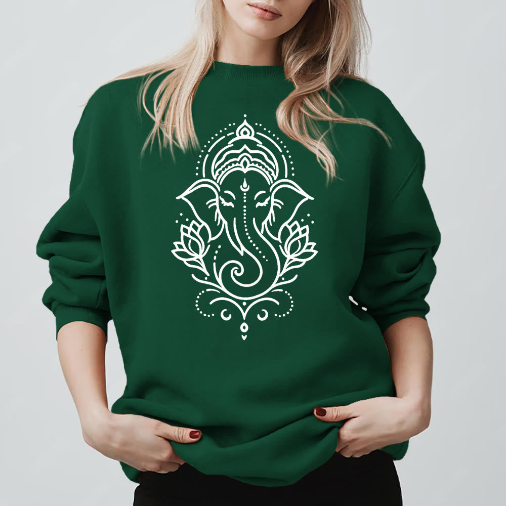 T-shirt polaire Olivenorma Peaceful Elephant Lotus Meditation, sweat-shirt inspirant - image 16