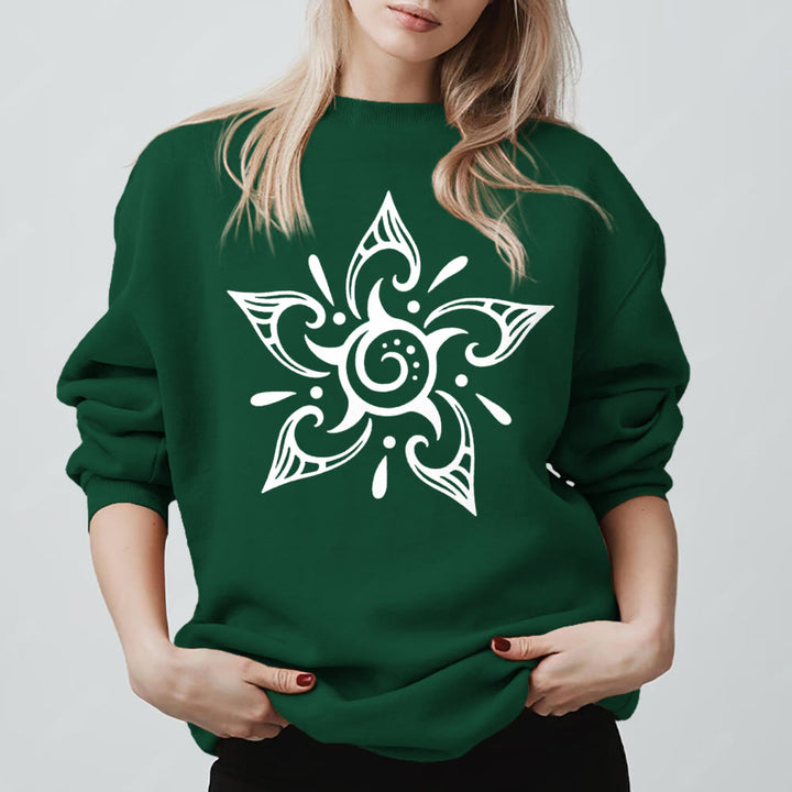 Sweat-shirt en molleton à motif floral Olivenorma Tribal Mystical Spiritual Growth - image 14
