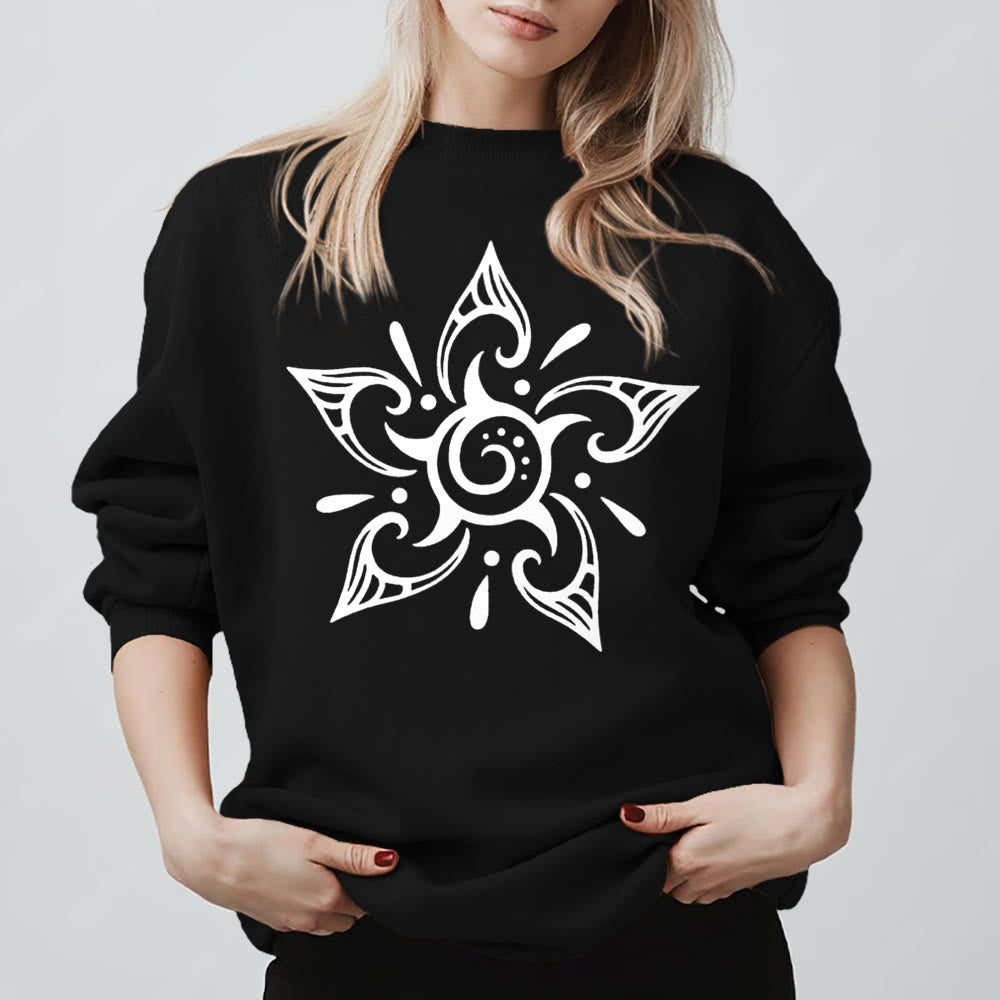 Sweat-shirt en molleton à motif floral Olivenorma Tribal Mystical Spiritual Growth - image 6