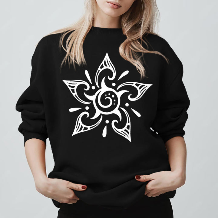 Sweat-shirt en molleton à motif floral Olivenorma Tribal Mystical Spiritual Growth - image 6