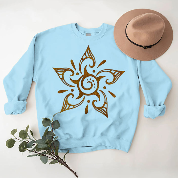 Sweat-shirt en molleton à motif floral Olivenorma Tribal Mystical Spiritual Growth - image 16