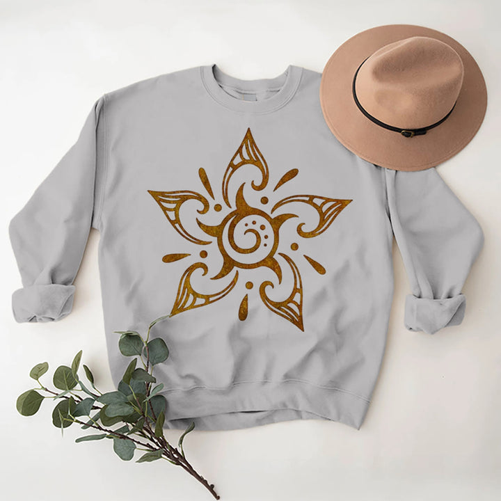 Sweat-shirt en molleton à motif floral Olivenorma Tribal Mystical Spiritual Growth - image 8