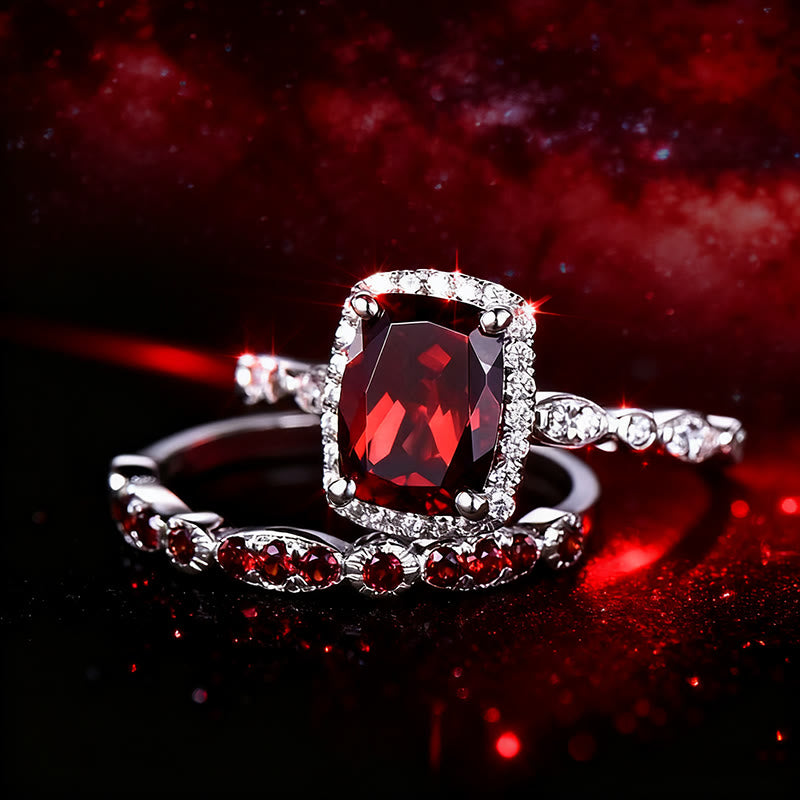 Olivenorma La Bague Duo Grenat Obélisque Antarès Ardente - États-Unis 10 - image 0