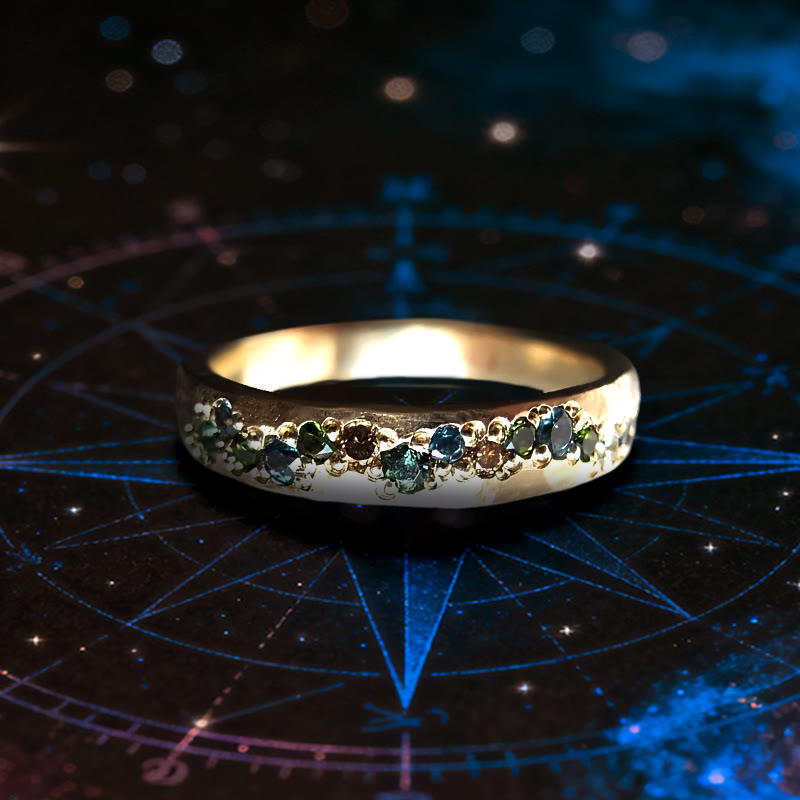 Bague arc-en-ciel en zircone Stardust Serenade d' Olivenorma - image 3