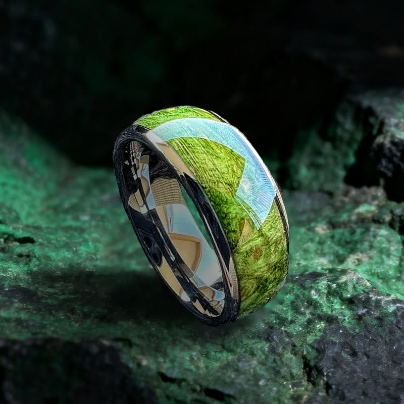 Bague en serpentinite à canopée verdoyante Olivenorma - image 4