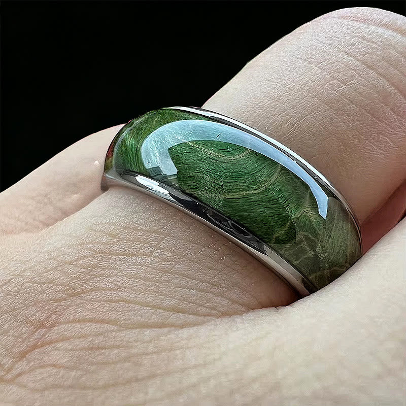 Bague en serpentinite à canopée verdoyante Olivenorma - image 1