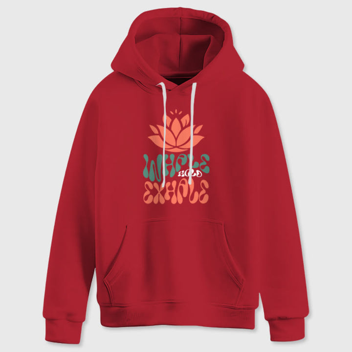 Olivenorma INHALE & EXPHALE Lotus Yoga Meditation Fleece Sweater Unisex Long Sleeve Hoodies - image 13