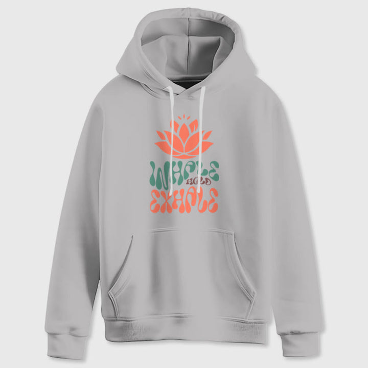 Olivenorma INHALE & EXPHALE Lotus Yoga Meditation Fleece Sweater Unisex Long Sleeve Hoodies - image 7