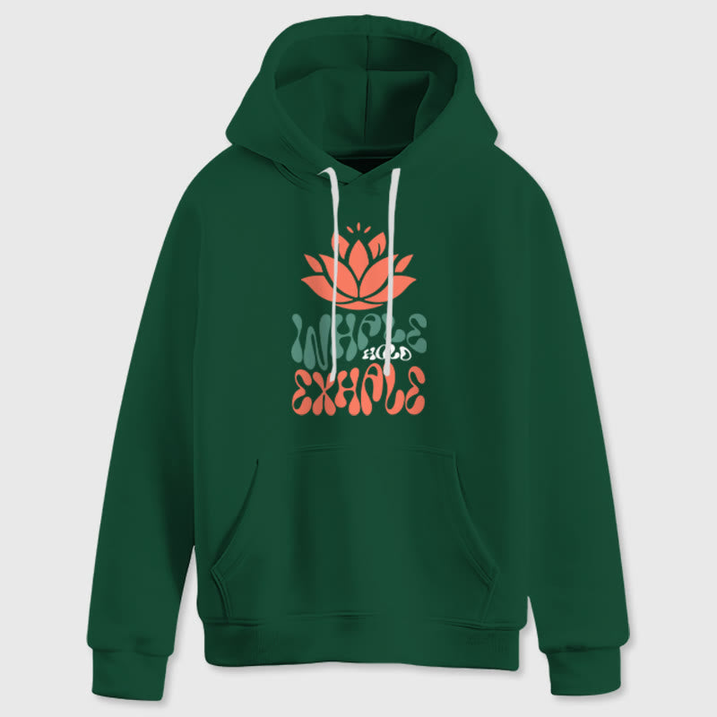 Olivenorma INHALE & EXPHALE Lotus Yoga Meditation Fleece Sweater Unisex Long Sleeve Hoodies - image 15