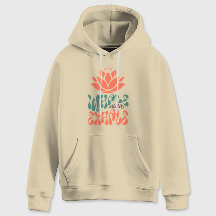 Olivenorma INHALE & EXPHALE Lotus Yoga Meditation Fleece Sweater Unisex Long Sleeve Hoodies - image 11