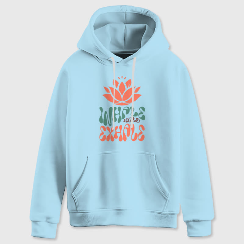 Olivenorma INHALE & EXPHALE Lotus Yoga Meditation Fleece Sweater Unisex Long Sleeve Hoodies - image 17