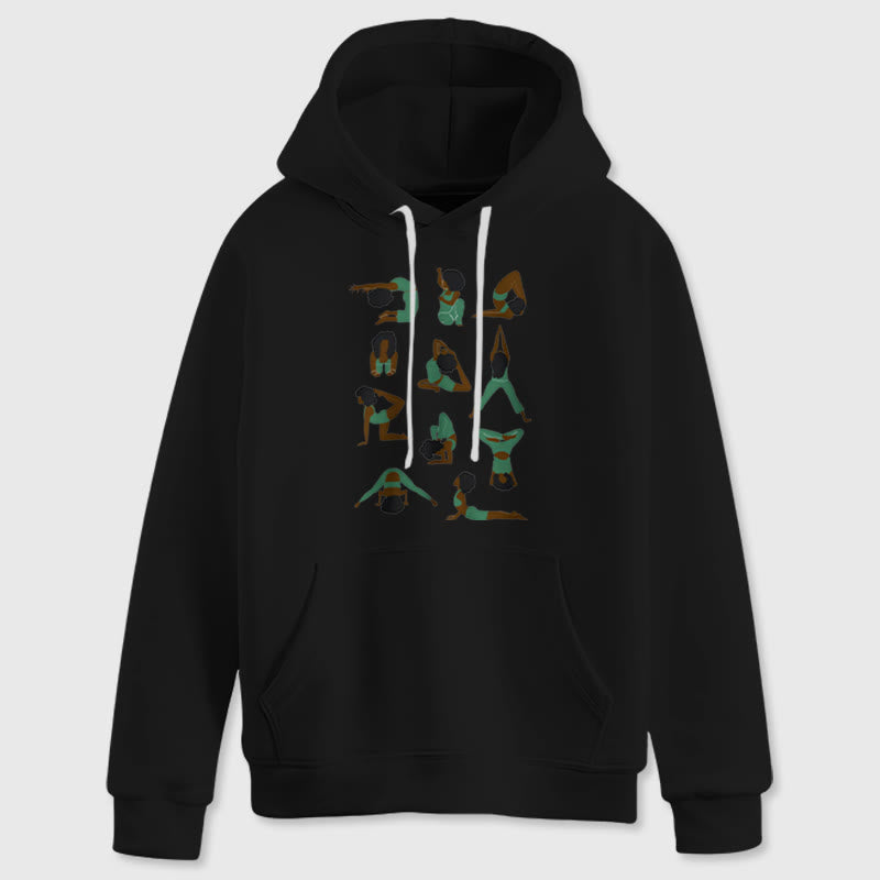 Olivenorma Yoga Poses Sweatshirts surdimensionnés Tenues Pulls polaires Hauts Sweats à capuche - image 5