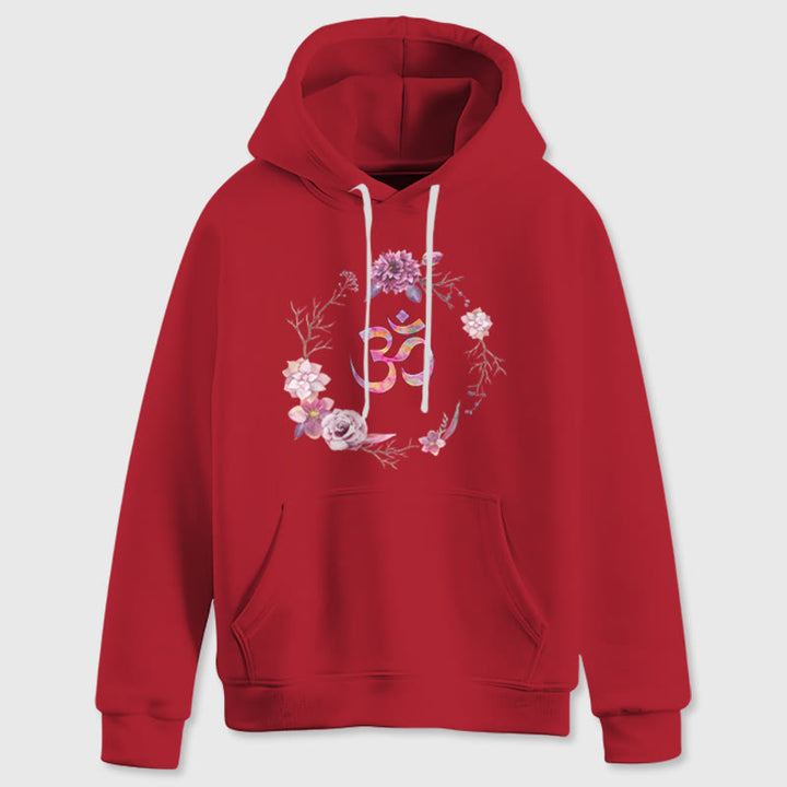 Pulls inspirants Olivenorma avec symbole OM et fleurs, haut polaire, sweat à capuche décontracté pour le yoga - image 14
