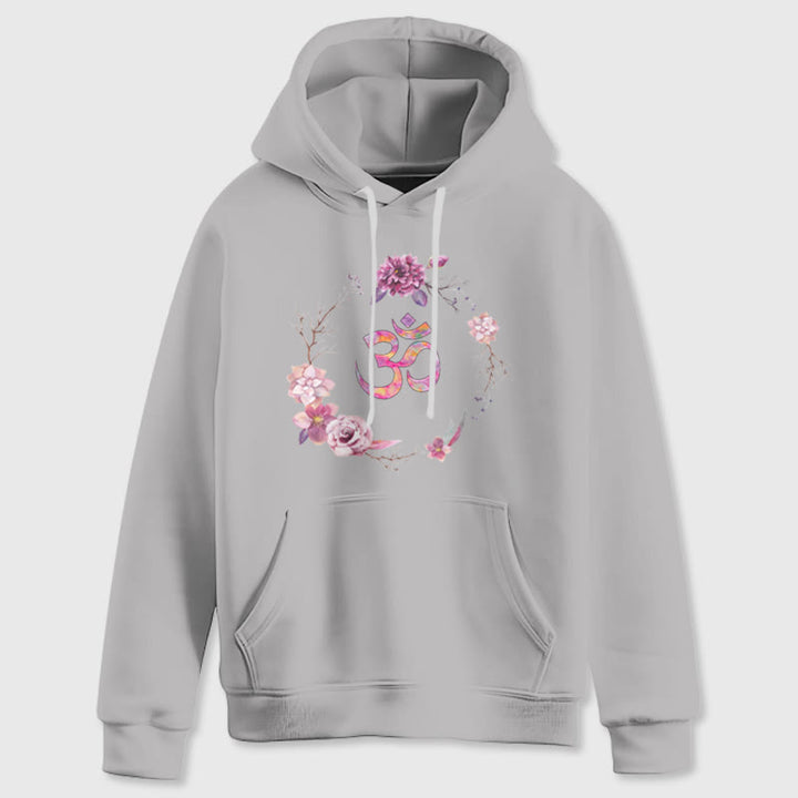 Pulls inspirants Olivenorma avec symbole OM et fleurs, haut polaire, sweat à capuche décontracté pour le yoga - image 10