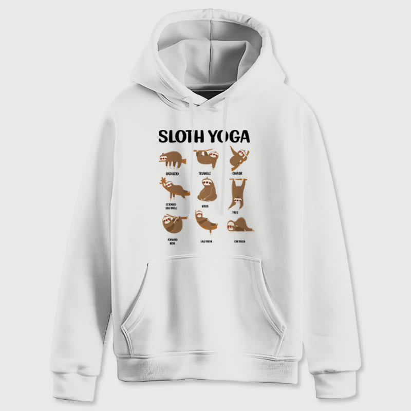 Sweat-shirt à capuche en polaire Olivenorma avec motifs de paresseux amusants, postures de yoga, méditation et yoga - image 7