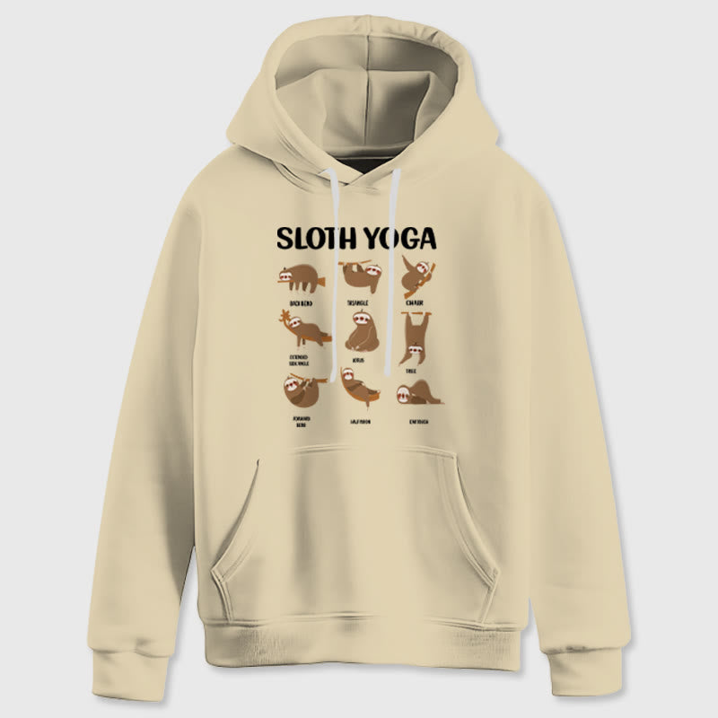 Sweat-shirt à capuche en polaire Olivenorma avec motifs de paresseux amusants, postures de yoga, méditation et yoga - image 13