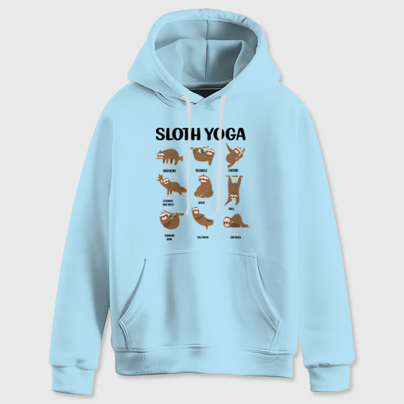 Sweat-shirt à capuche en polaire Olivenorma avec motifs de paresseux amusants, postures de yoga, méditation et yoga - image 17
