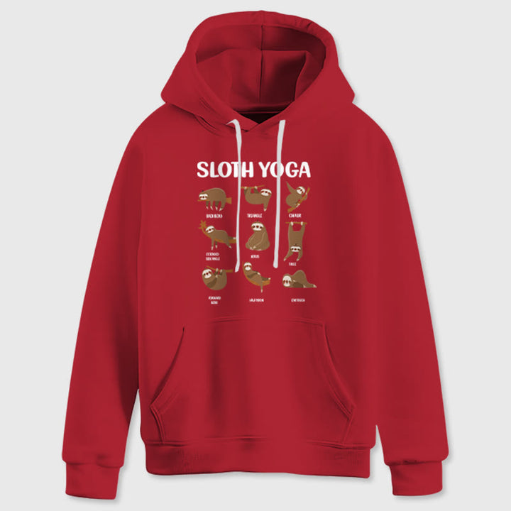Sweat-shirt à capuche en polaire Olivenorma avec motifs de paresseux amusants, postures de yoga, méditation et yoga - image 15