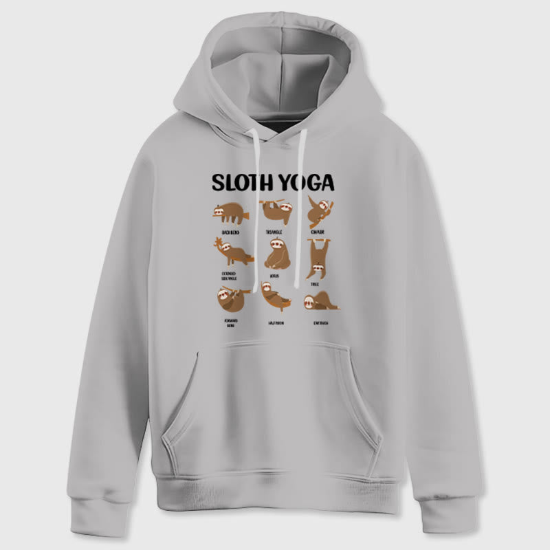 Sweat-shirt à capuche en polaire Olivenorma avec motifs de paresseux amusants, postures de yoga, méditation et yoga - image 9