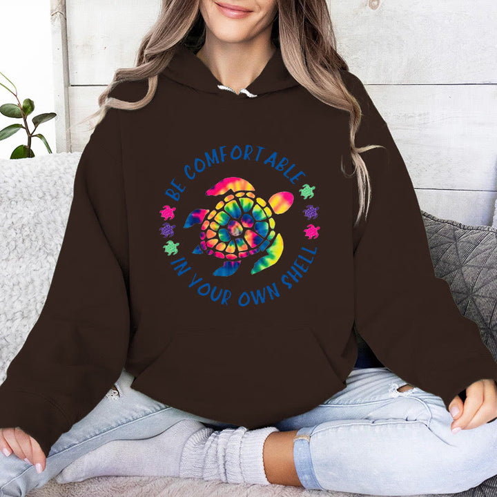 Olivenorma « SOYEZ À L'AISE DANS VOTRE CARAPACE » Tortue de mer Spirituel Sweats à capuche Sweats à capuche en polaire - Brun - 2XL - image 8