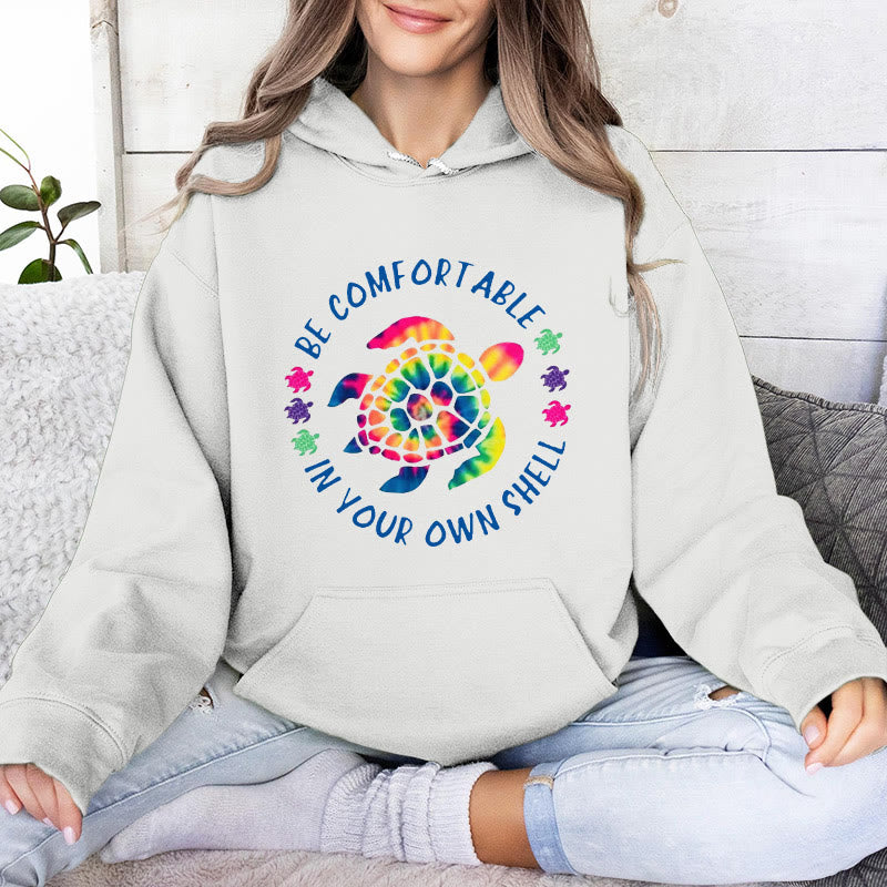 Olivenorma « SOYEZ À L'AISE DANS VOTRE CARAPACE » Tortue de mer Spirituel Sweats à capuche Sweats à capuche en polaire - Blanc - 2XL - image 0