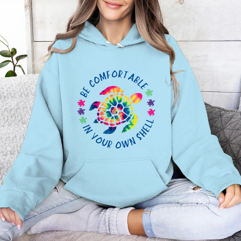 Olivenorma « SOYEZ À L'AISE DANS VOTRE CARAPACE » Tortue de mer Spirituel Sweats à capuche Sweats à capuche en polaire - Bleu - 2XL - image 16