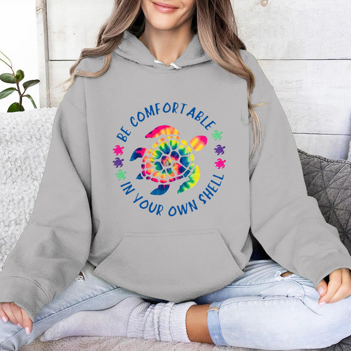 Olivenorma « SOYEZ À L'AISE DANS VOTRE CARAPACE » Tortue de mer Spirituel Sweats à capuche Sweats à capuche en polaire - Gris - 2XL - image 6