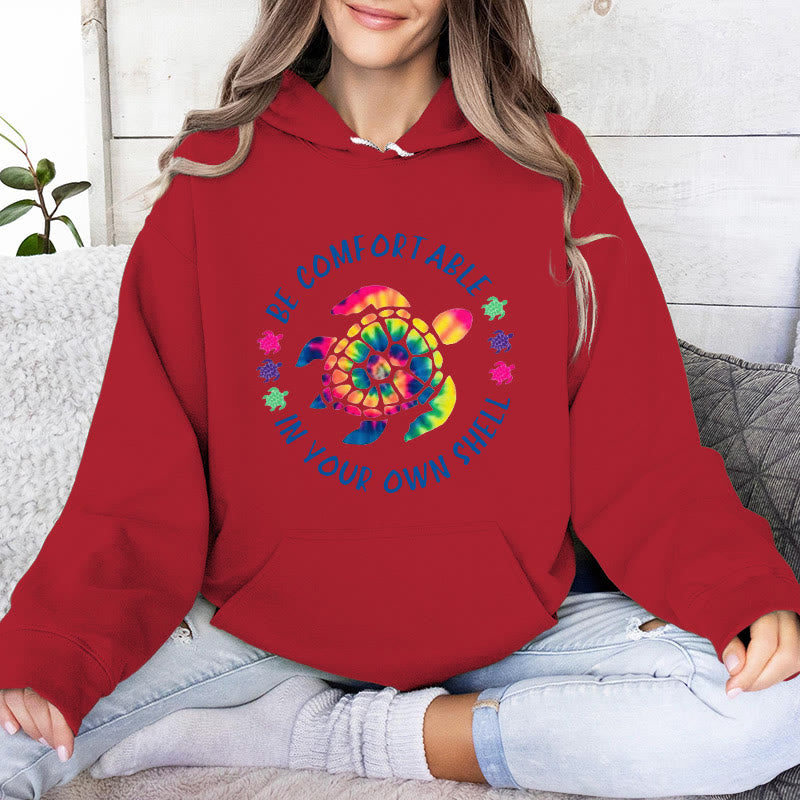 Olivenorma « SOYEZ À L'AISE DANS VOTRE CARAPACE » Tortue de mer Spirituel Sweats à capuche Sweats à capuche en polaire - Rouge - 2XL - image 12