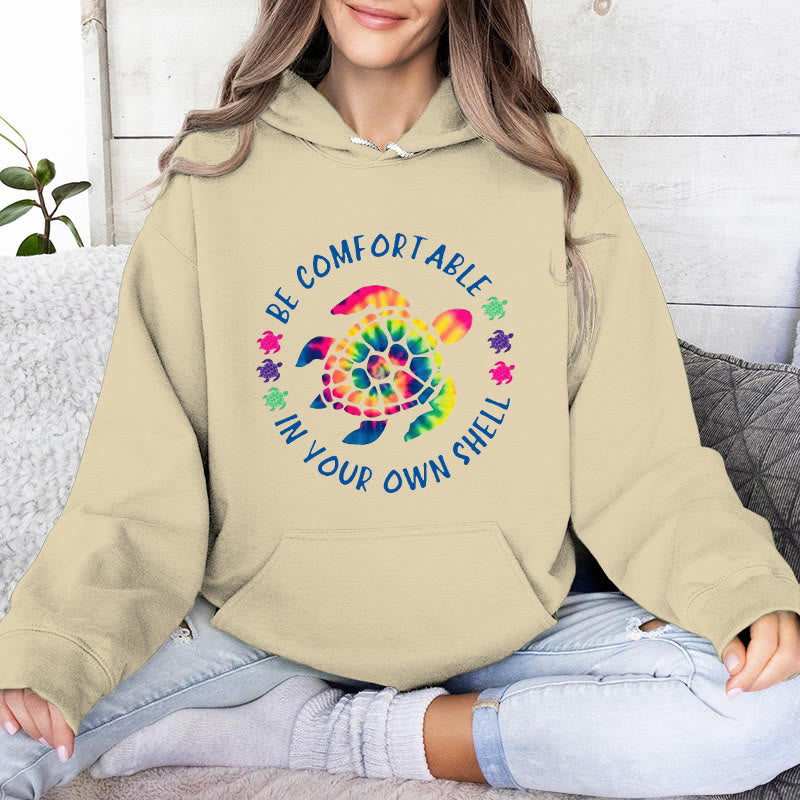 Olivenorma « SOYEZ À L'AISE DANS VOTRE CARAPACE » Tortue de mer Spirituel Sweats à capuche Sweats à capuche en polaire - Jaune clair - 2XL - image 10