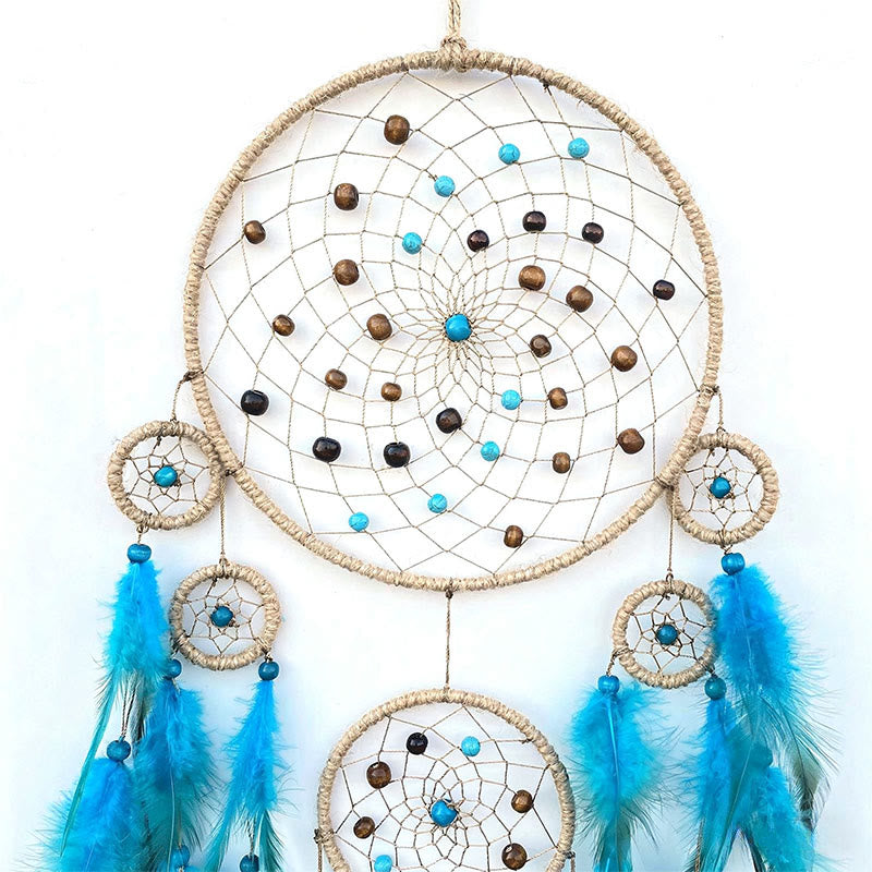 Attrape-rêves de la tribu amérindienne Olivenorma , attrape-rêves décoratif en plumes fait à la main - image 1