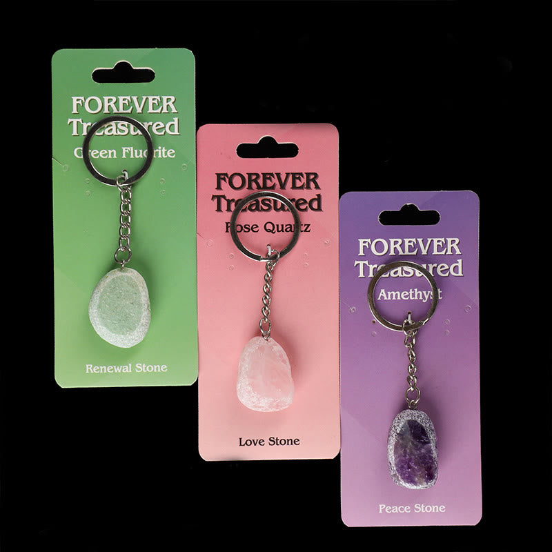 Porte-clés en pierres précieuses naturelles Olivenorma - Thème Renouveau, Amour et Paix - image 12