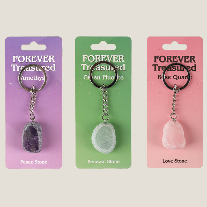 Porte-clés en pierres précieuses naturelles Olivenorma - Thème Renouveau, Amour et Paix - image 9
